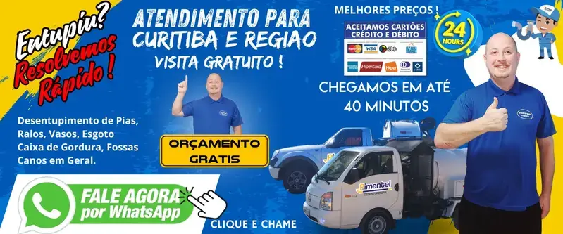Capa Desentupidora Pimentel em Sítio Cercado - Atendimento 24 horas